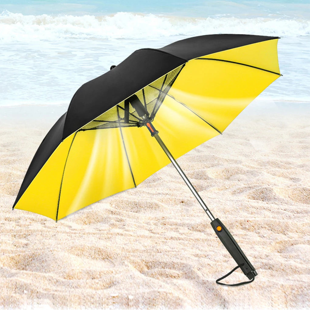 HydroBreeze - Le Parapluie Brumisateur & Ventilateur 3-en-1 Anti-Canicule