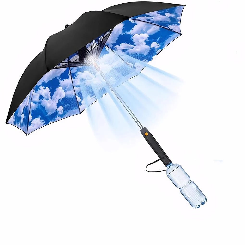 HydroBreeze - Le Parapluie Brumisateur & Ventilateur 3-en-1 Anti-Canicule