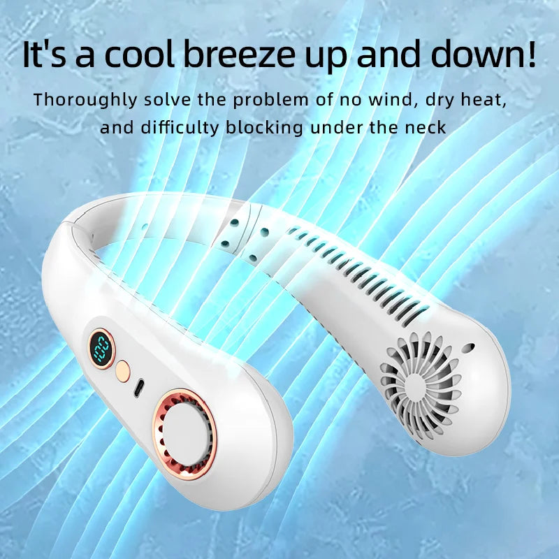 AeroNeck - Le Ventilateur de Cou Portable Sans Pales (Écran Digital)
